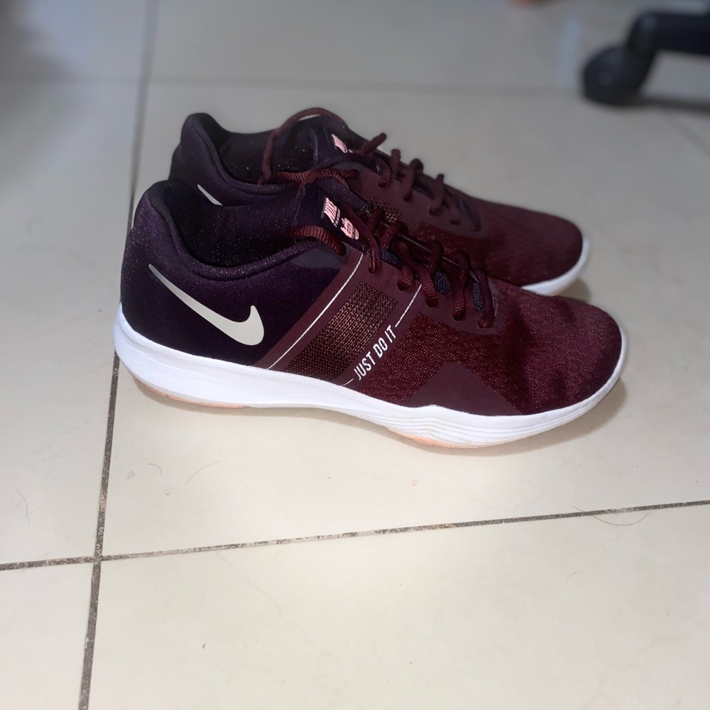 Burgundy Nike Running Shoes
